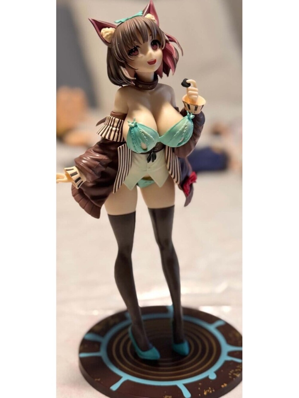 Hot, Anime Mauve Cat Ear Girl 1/6 Scale Ver. PVC Figure Statue No Box 26cm